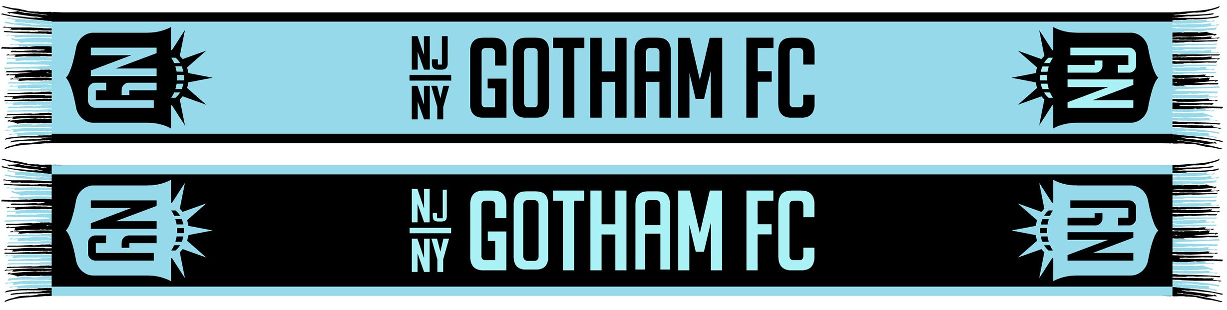NJ/NY GOTHAM FC SCARF- Two Tone (HD Woven) 1