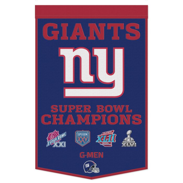 New York Giants 24" x 38" Primary Wool Banner 1