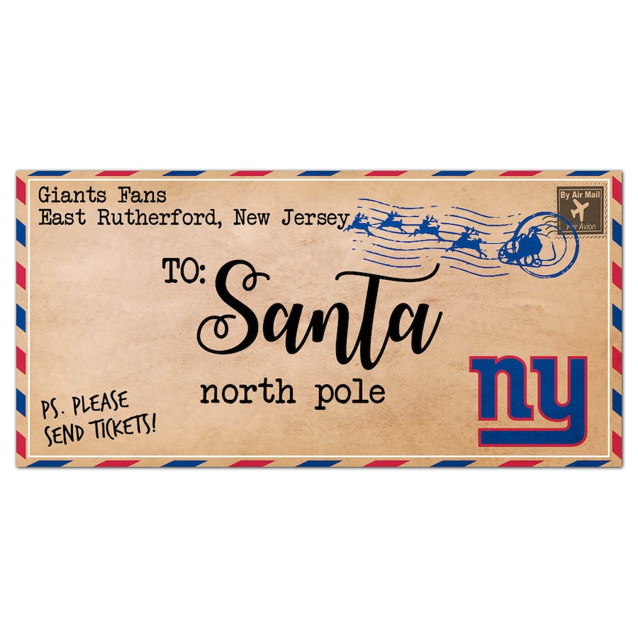 New York Giants 6'' x 12'' Letter to Santa Sign 1