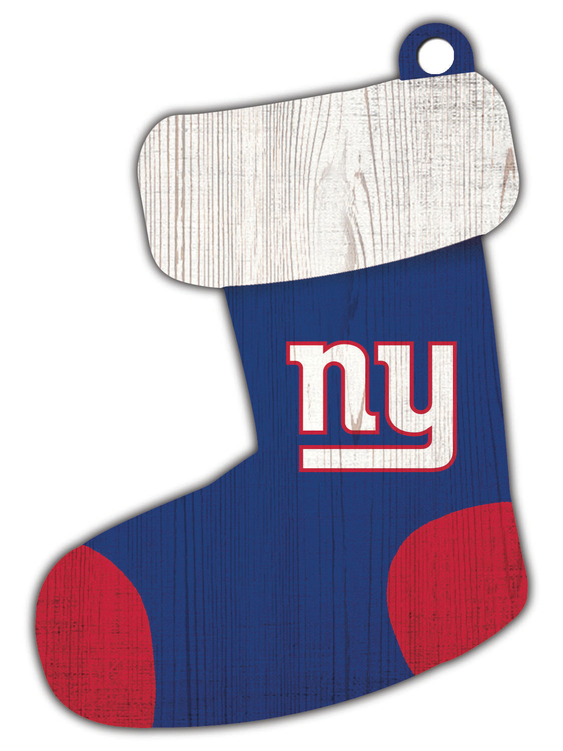 New York Giants Wooden Stocking Ornament 1