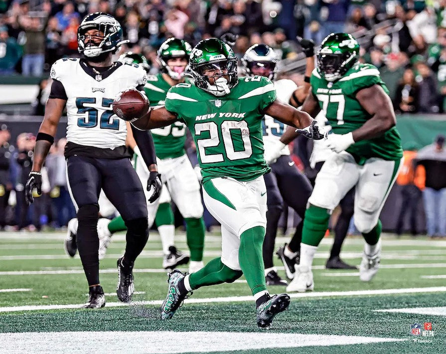 Breece Hall Touchdown Celebration New York Jets 8" x 10" Football Photo 1