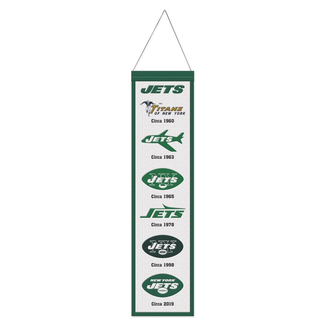 New York Jets 8" x 32" Wool Banner 1