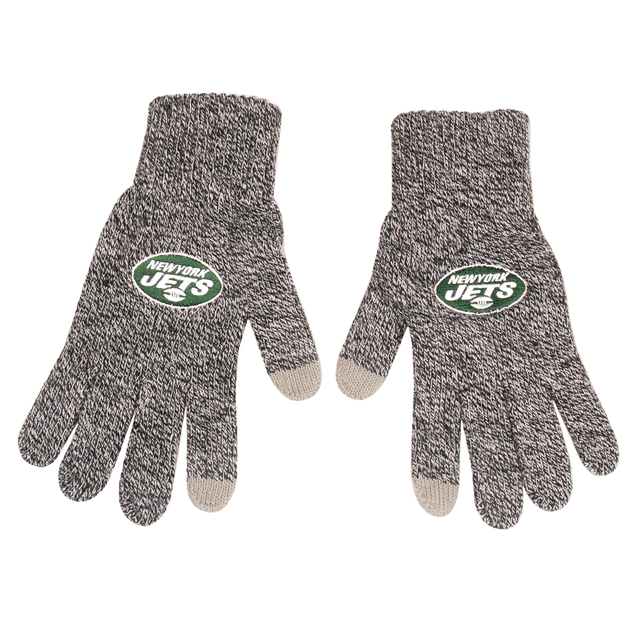 New York Jets Gray Knit Texting Gloves 1