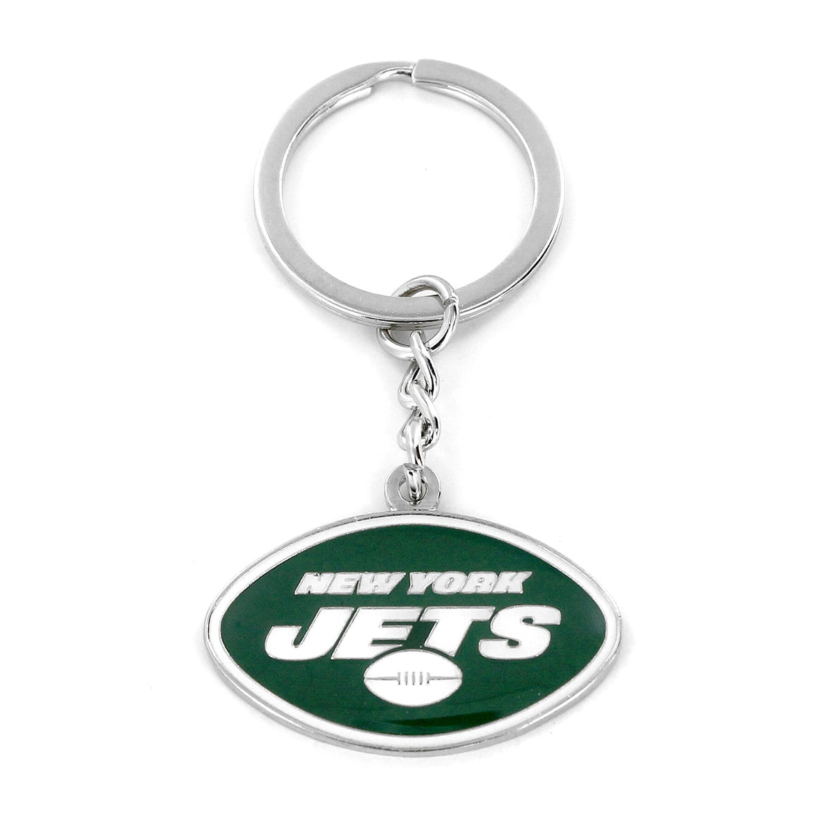 New York Jets Metal Logo Keychain