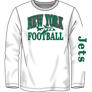 New York Jets Throwback Wordmark Long Sleeve T-Shirt - White 1