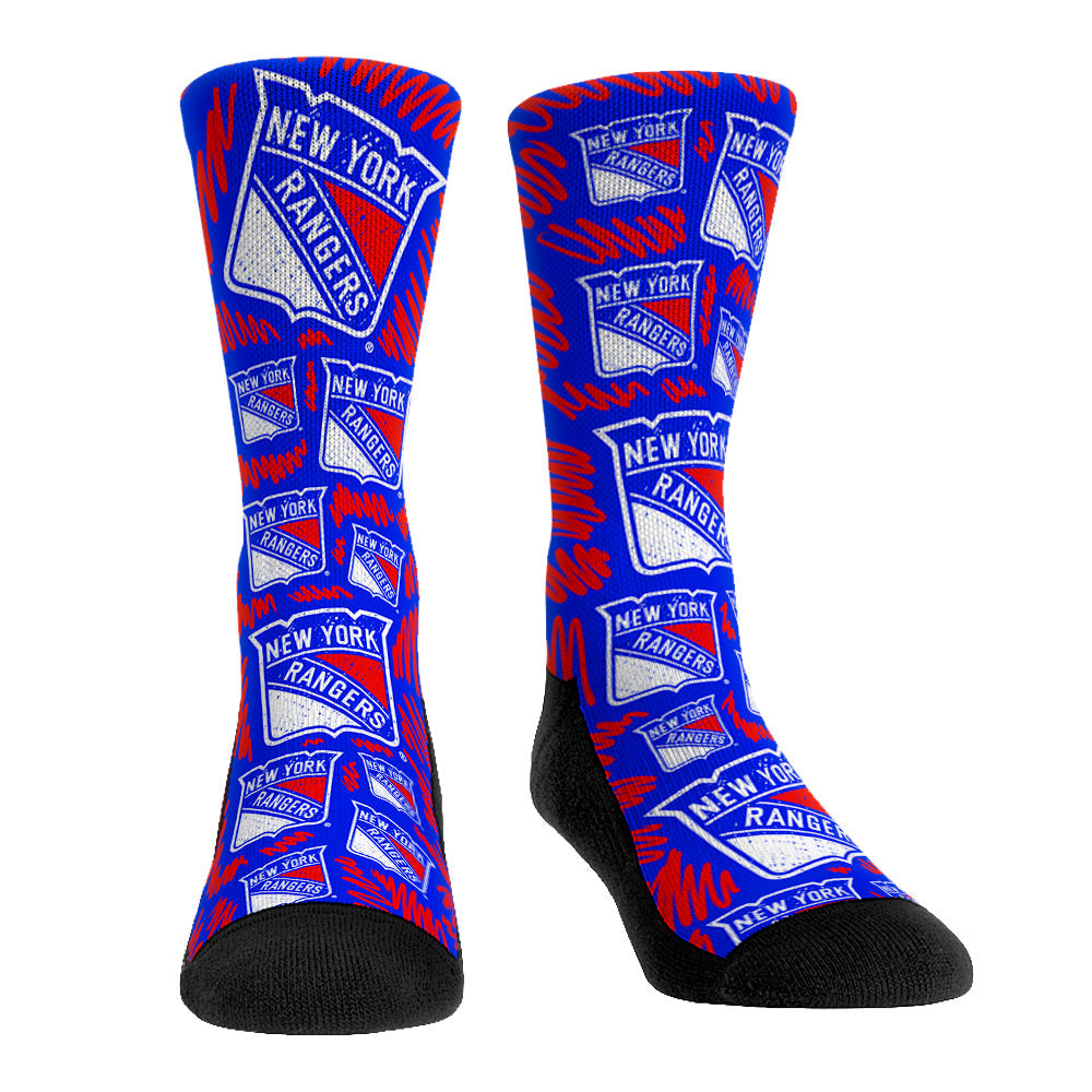 New York Rangers - Logo Sketch | Rock 'Em Socks
