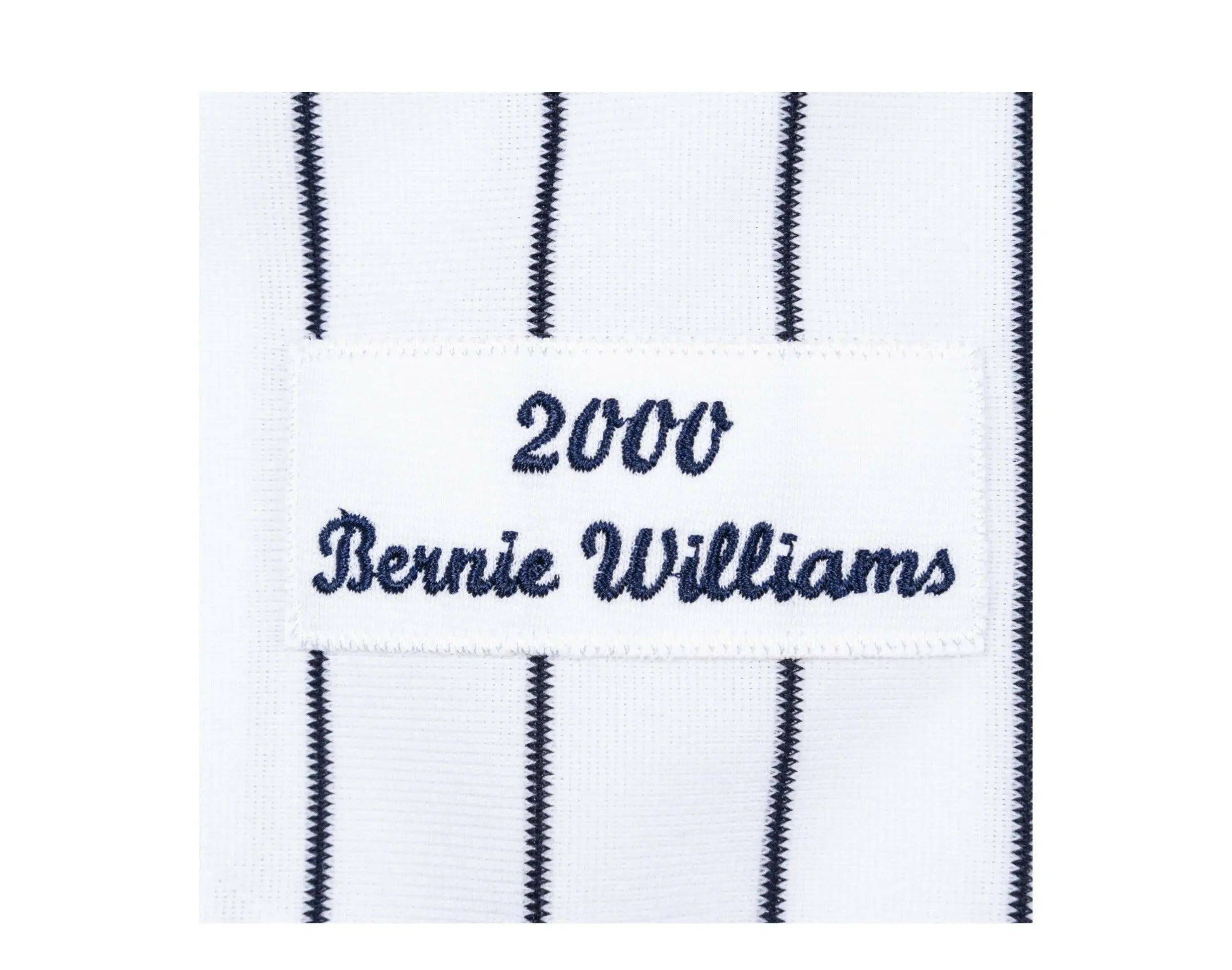 Mitchell & Ness Authentic New York Yankees 2000 WS Bernie Williams Men Jersey White/Navy Pinstripe 3
