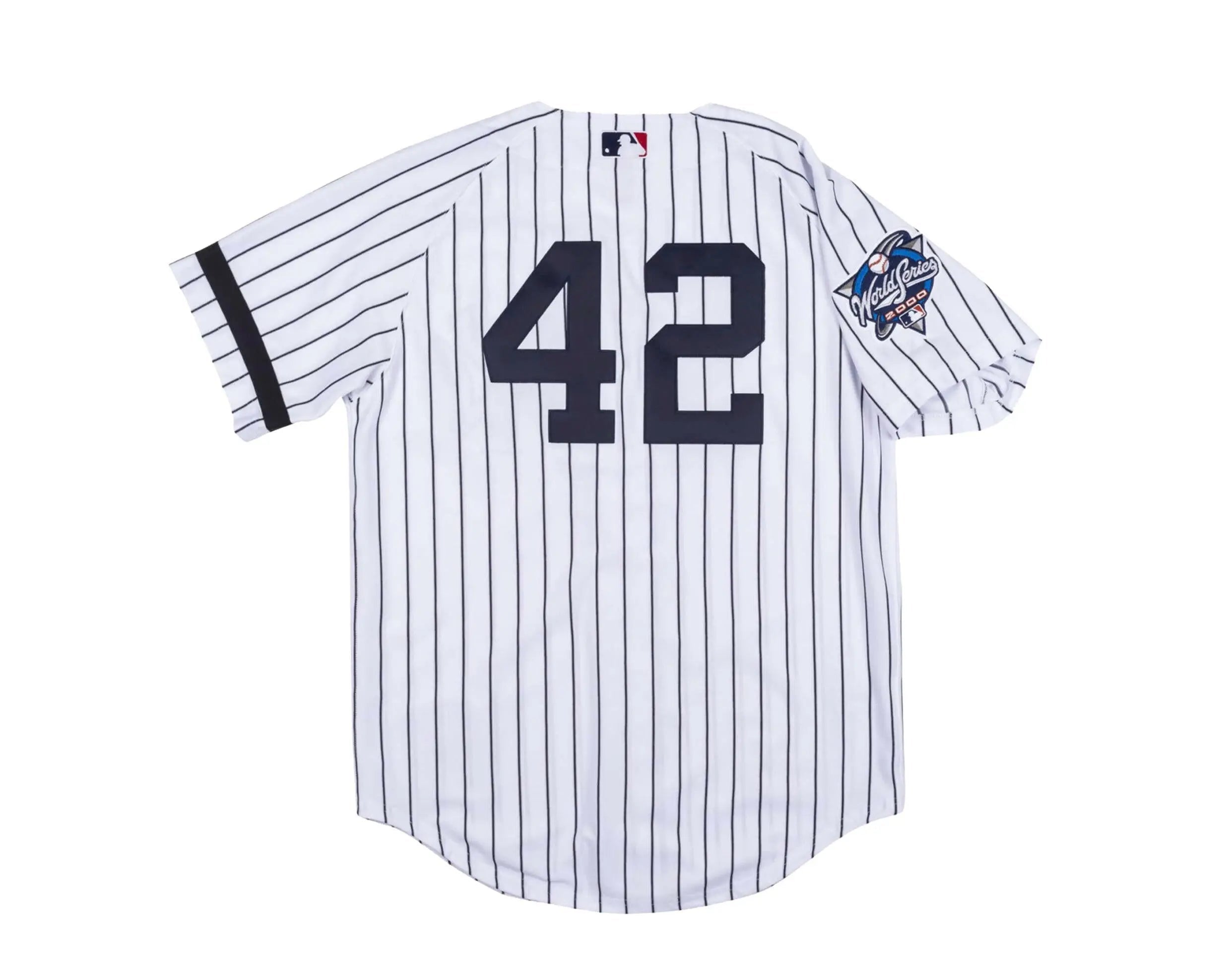 Mitchell & Ness Authentic New York Yankees 2000 WS Mariano Rivera Men Jersey White/Navy Pinstripe 2