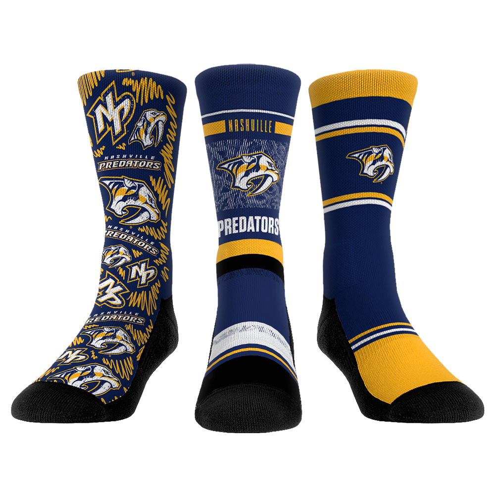 Nashville Predators - 3-Pack | Rock 'Em Socks