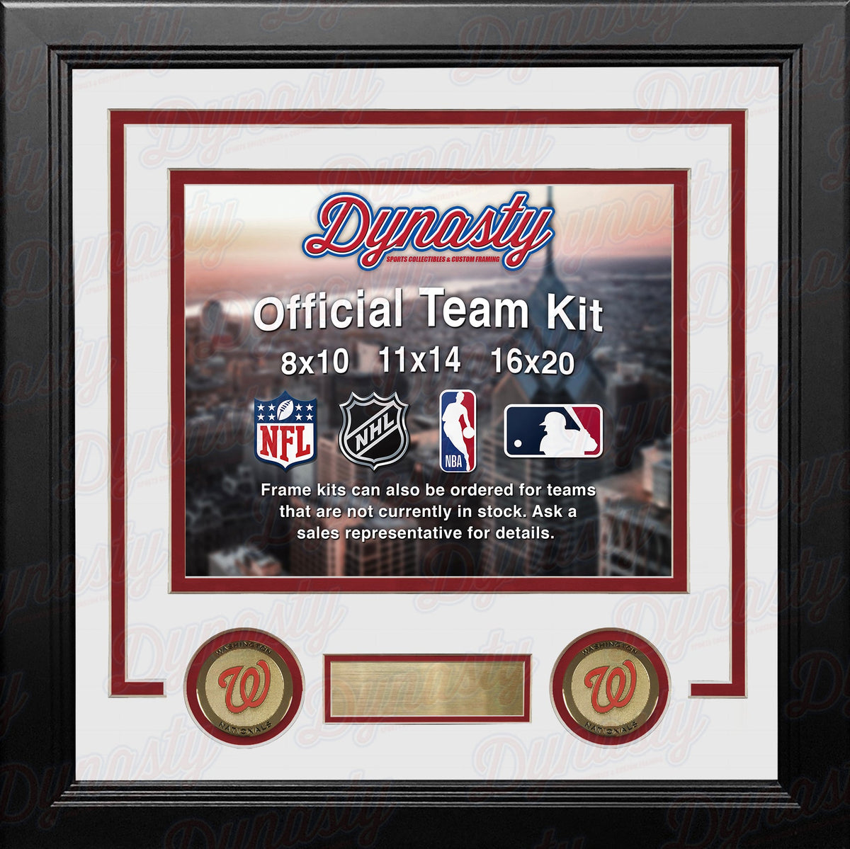 Washington Nationals Custom MLB Baseball 8x10 Picture Frame Kit (Multiple Colors) 3