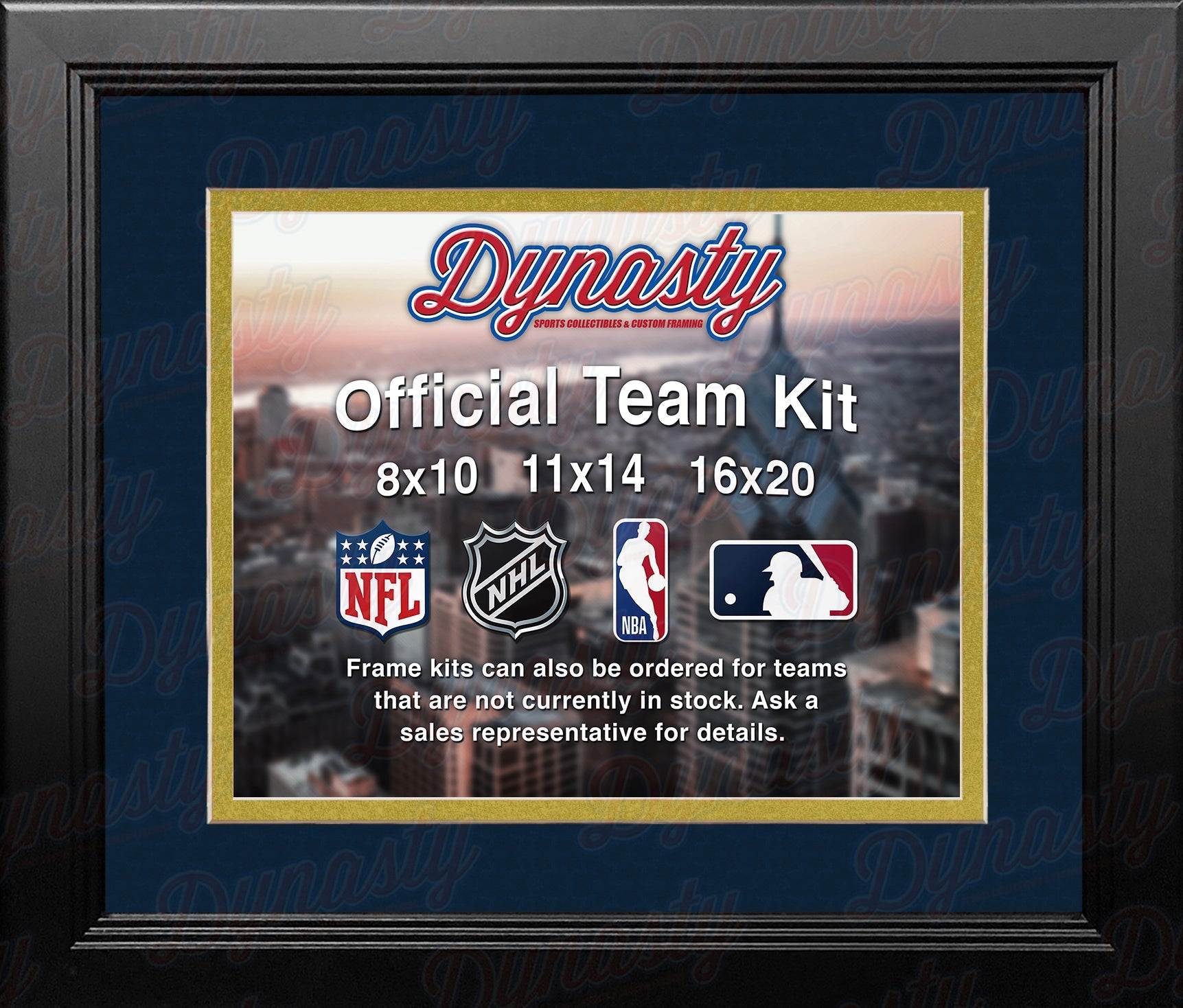 Los Angeles Rams Throwback Custom NFL Football 8x10 Picture Frame Kit (Multiple Colors) 2