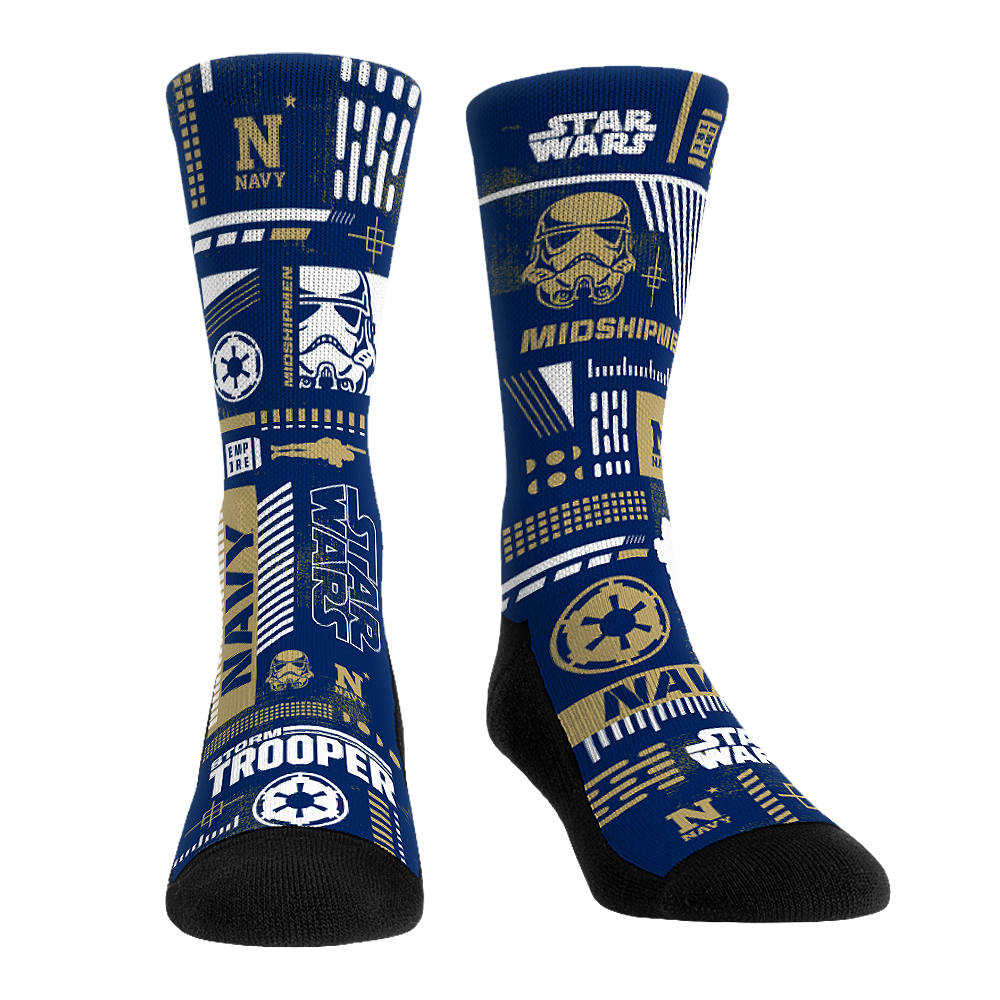 Navy Midshipmen - Star Wars  - Stormtrooper Pattern | Rock 'Em Socks