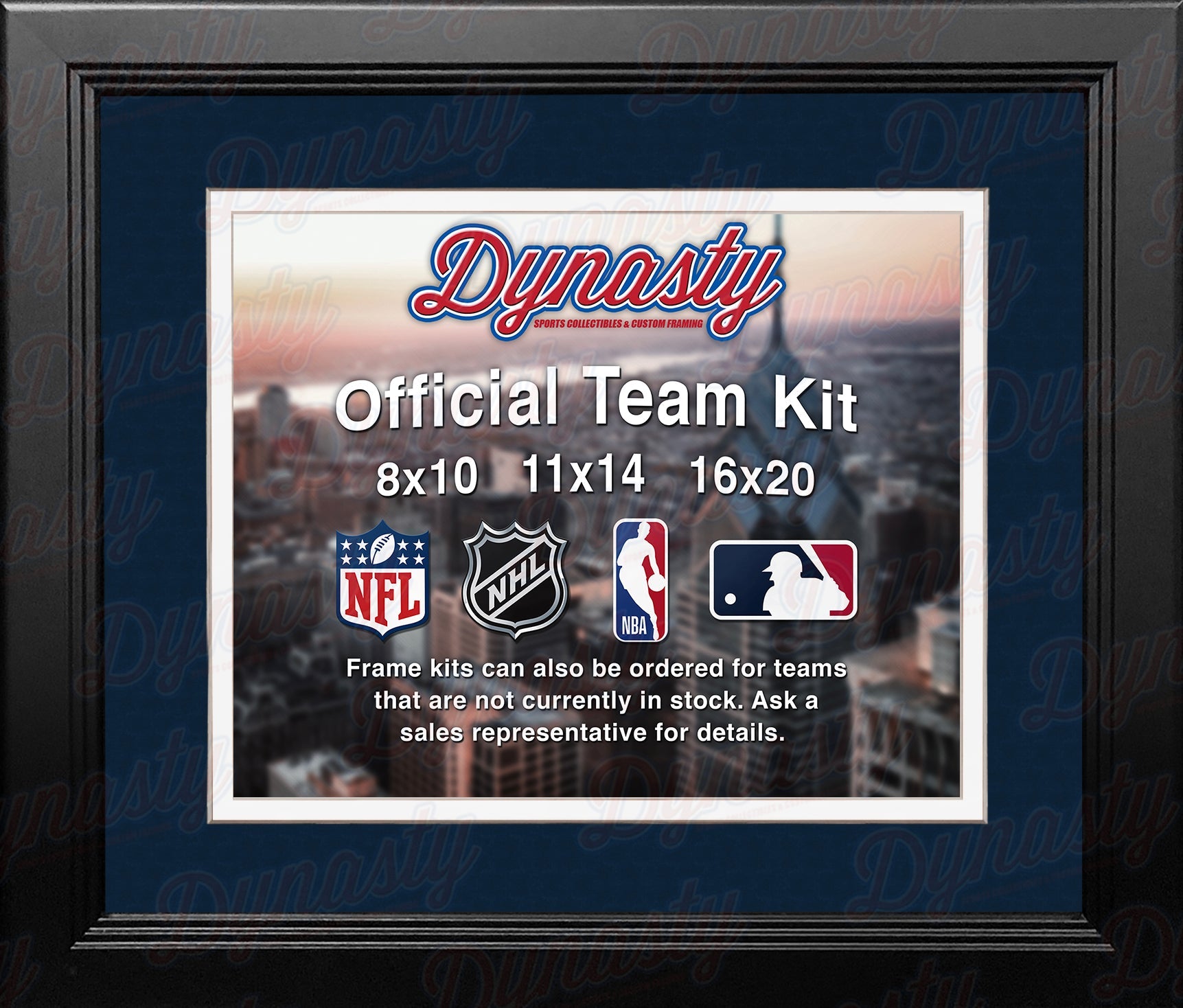 NBA Basketball Photo Picture Frame Kit - Washington Wizards (Navy Matting, White Trim) 1