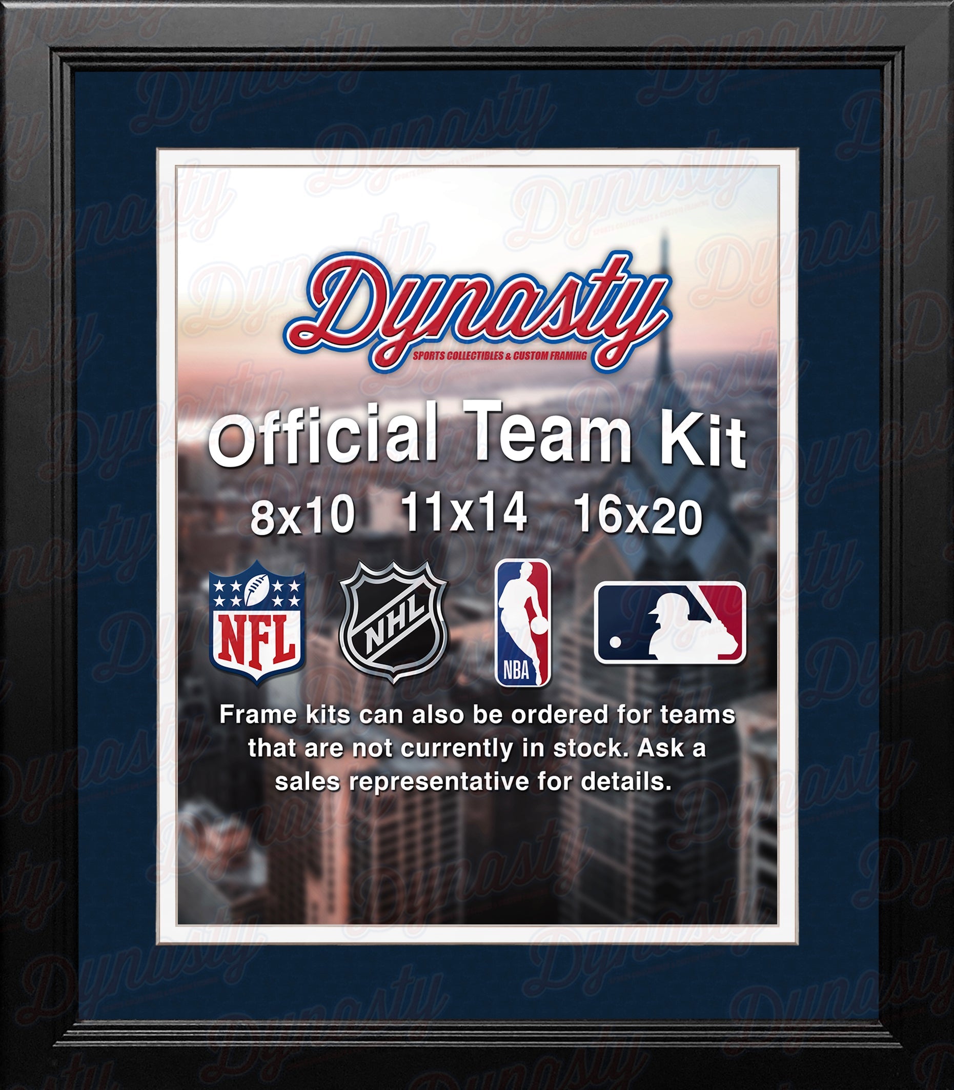 MLB Baseball Photo Picture Frame Kit - Detroit Tigers (Navy Matting, White Trim) 2