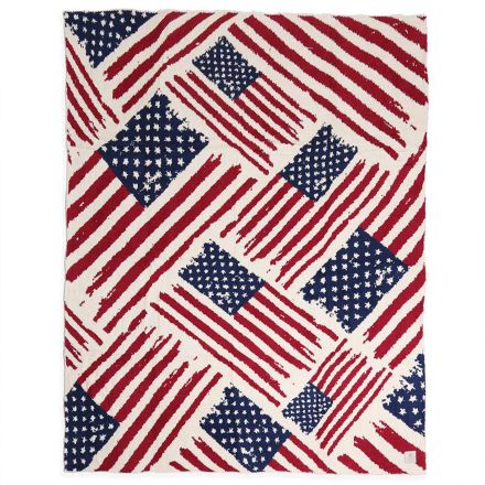 Patriotic American Flag Throw Blanket 2