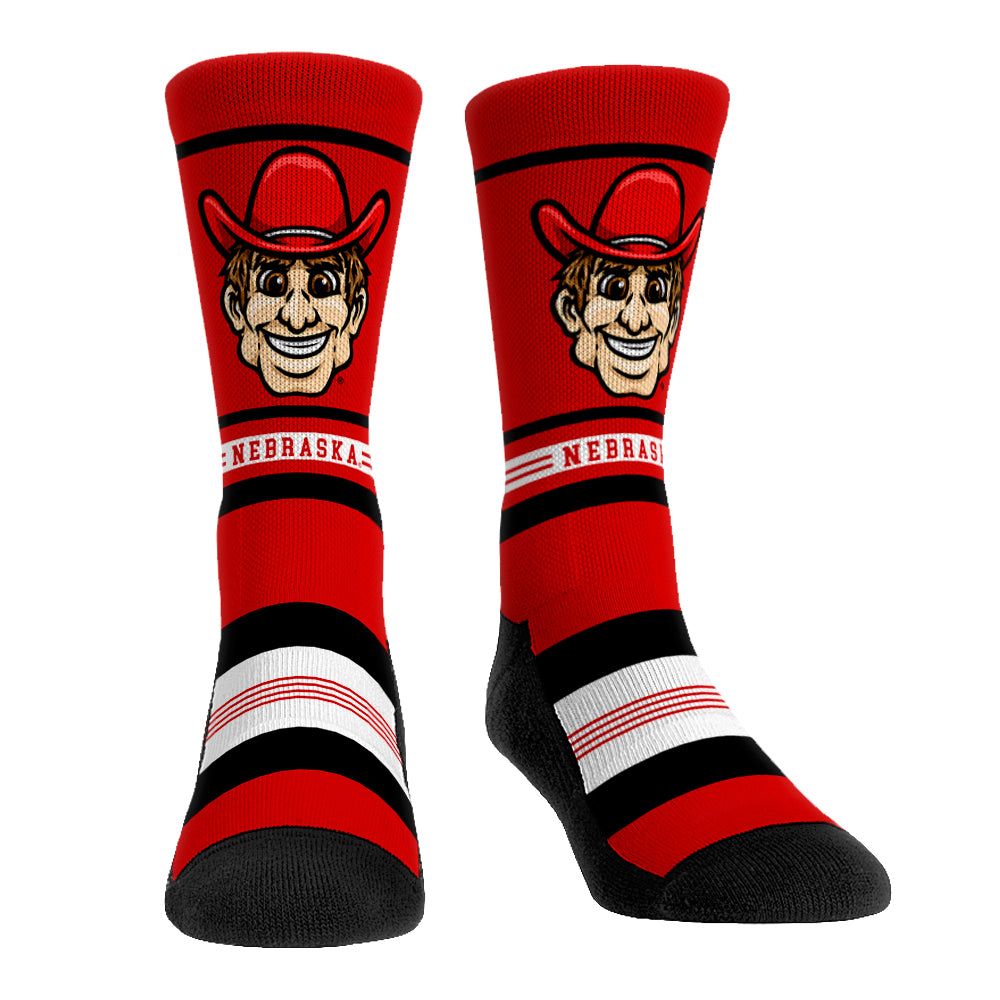Nebraska Huskers - Game Face Mascot | Rock 'Em Socks 1