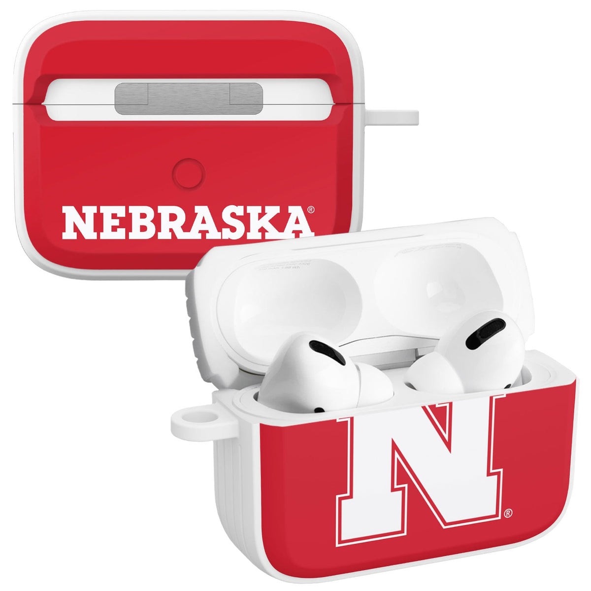 Nebraska Huskers HDX Apple Airpods Pro 1 & 2 Case Cover | Affinity Bands 1