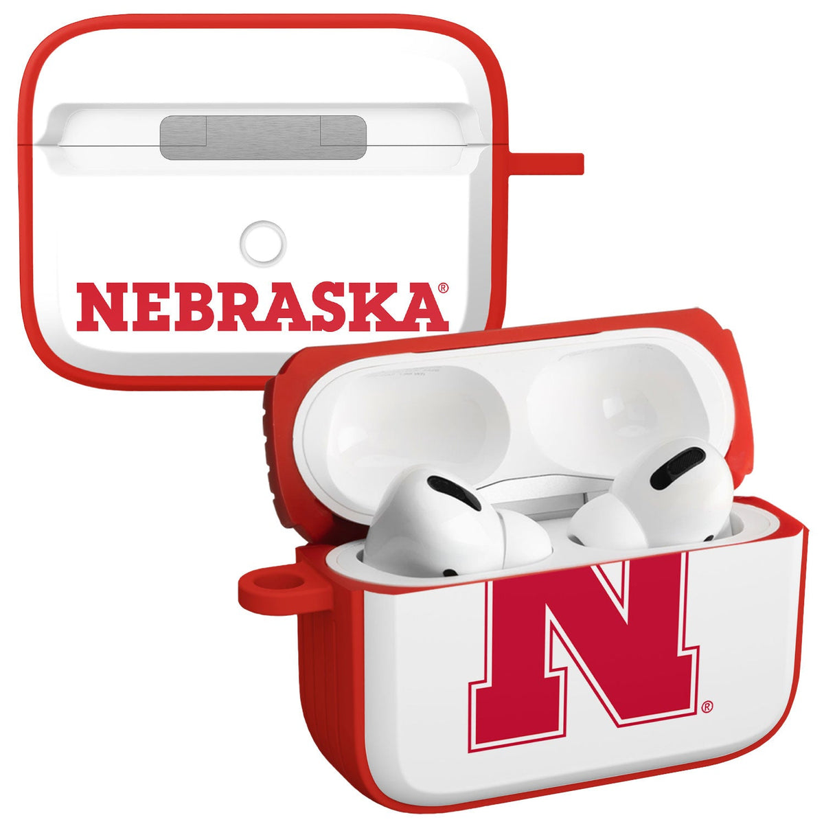 Nebraska Huskers HDX Apple Airpods Pro 1 & 2 Case Cover | Affinity Bands 9