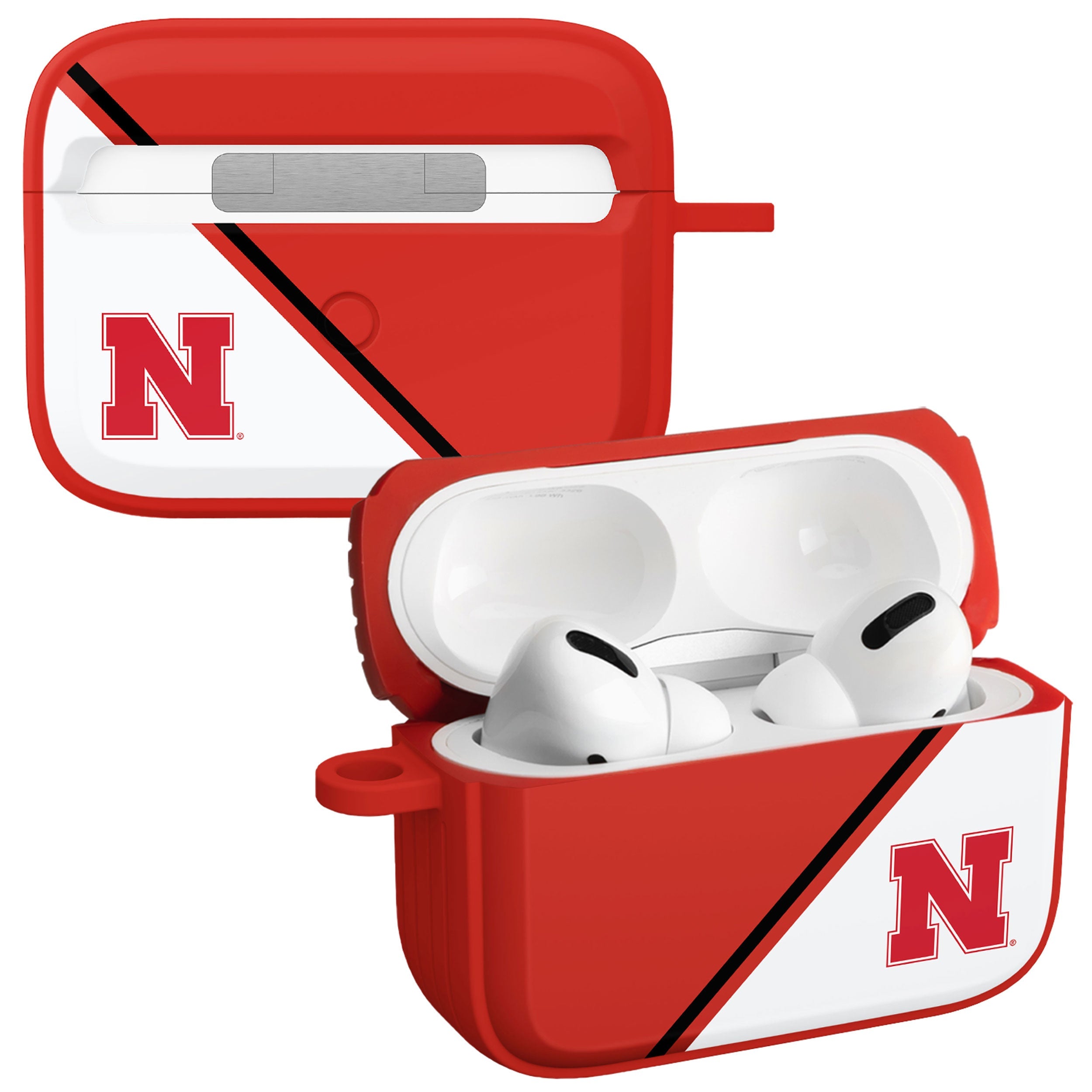 Nebraska Huskers HDX Champion Series Apple AirPods Pro 1 & 2 Case Cover | Affinity Bands 1