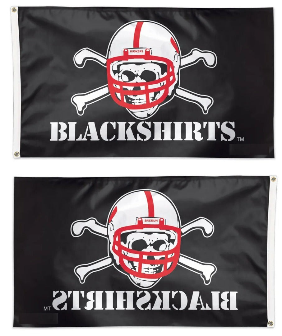Nebraska Huskers Flag 3x5 Blackshirts 1