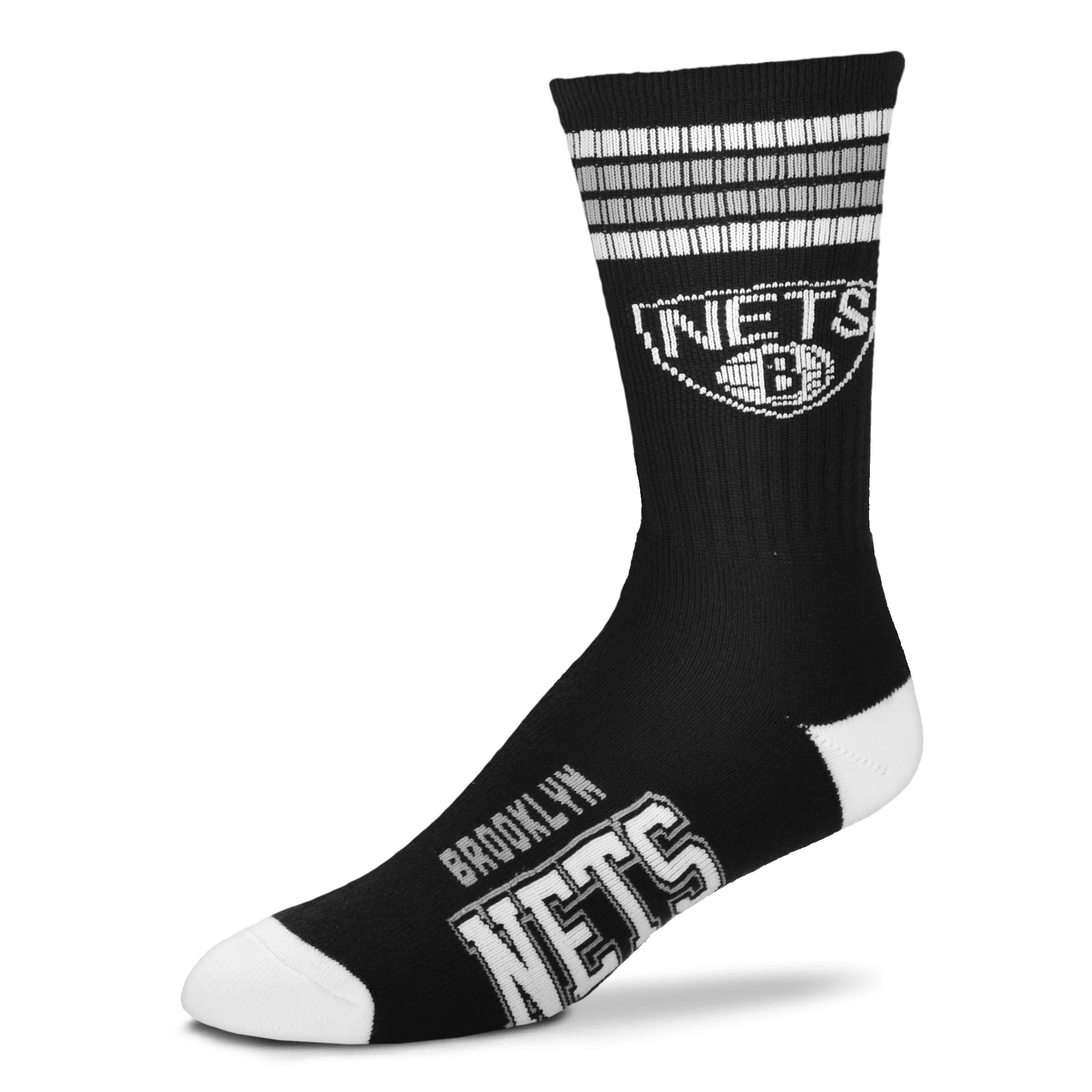 Brooklyn Nets Men's 4 Stripe Deuce Socks 1