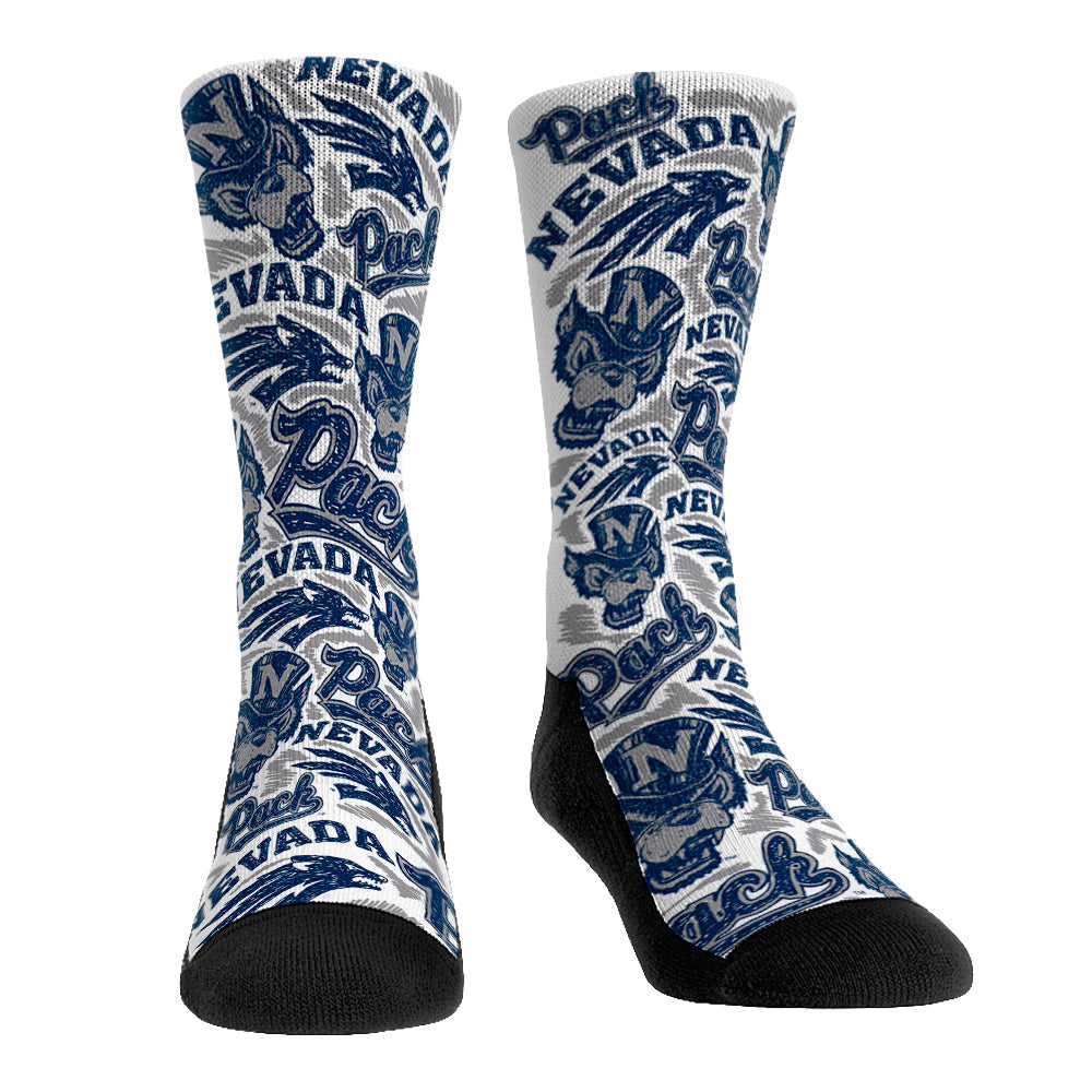 Nevada Wolf Pack - Logo Sketch | Rock 'Em Socks