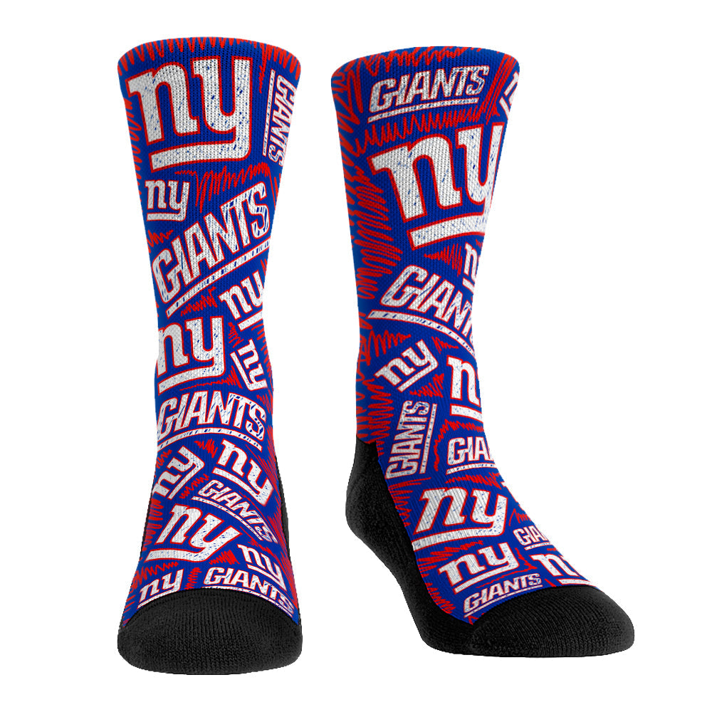 New York Giants - Logo Sketch (Blue) | Rock 'Em Socks 1