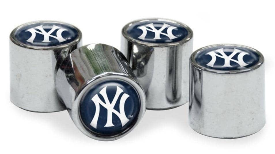 New York Yankees Tire Valve Stem Caps 4-Pack