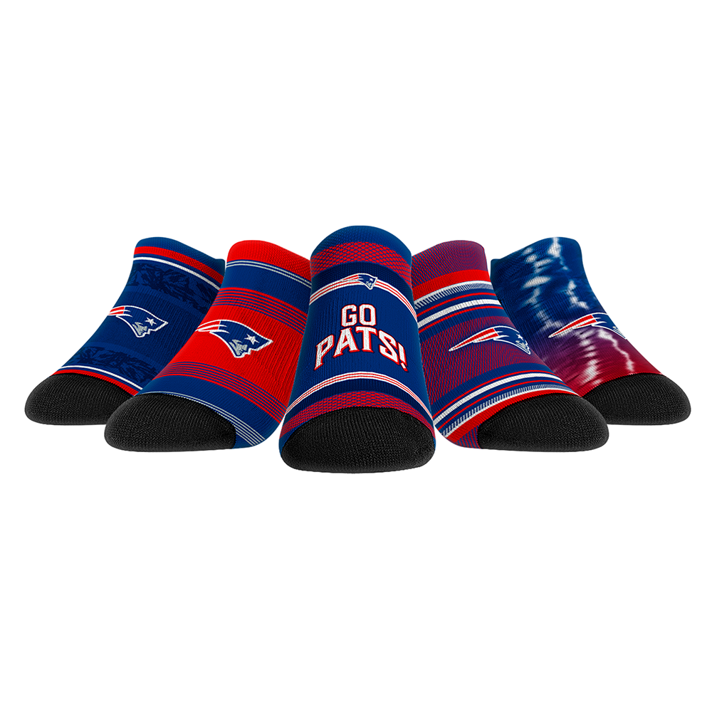 New England Patriots - Low Cut  - Super Fan 5-Pack | Rock 'Em Socks 1