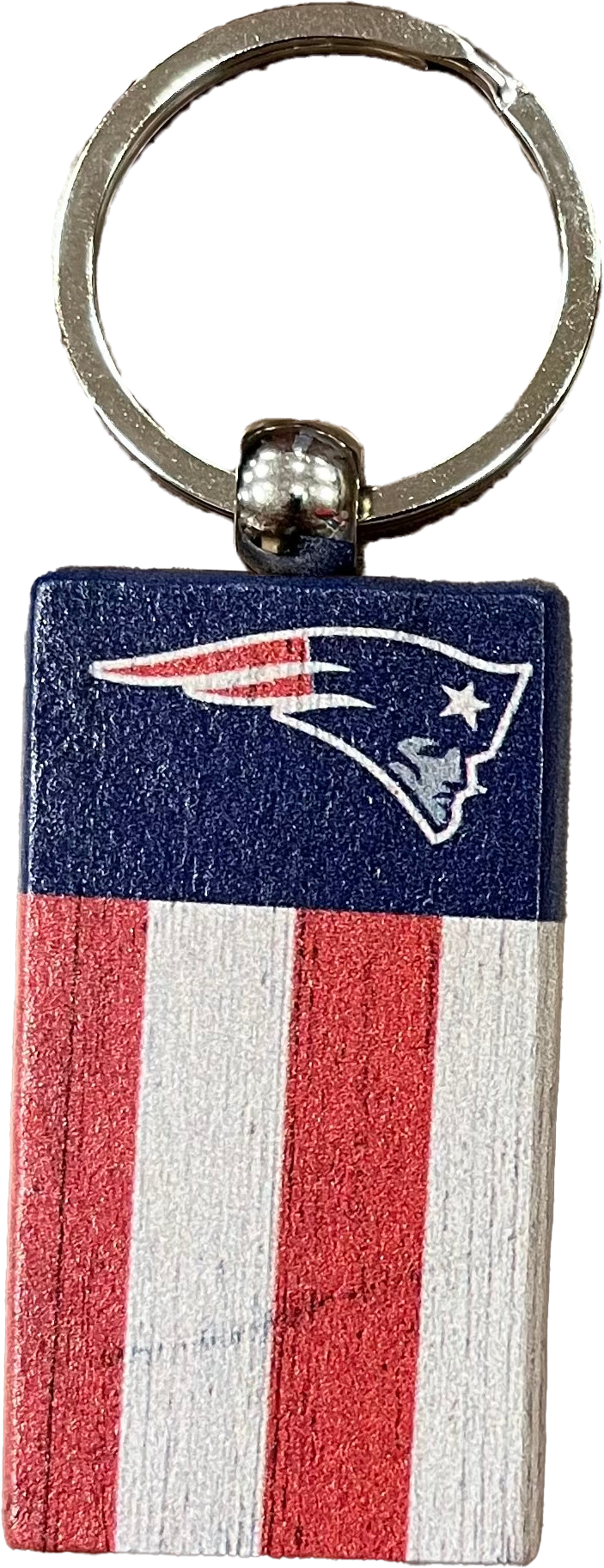 New England Patriots Rectangle Flag Keychain 1