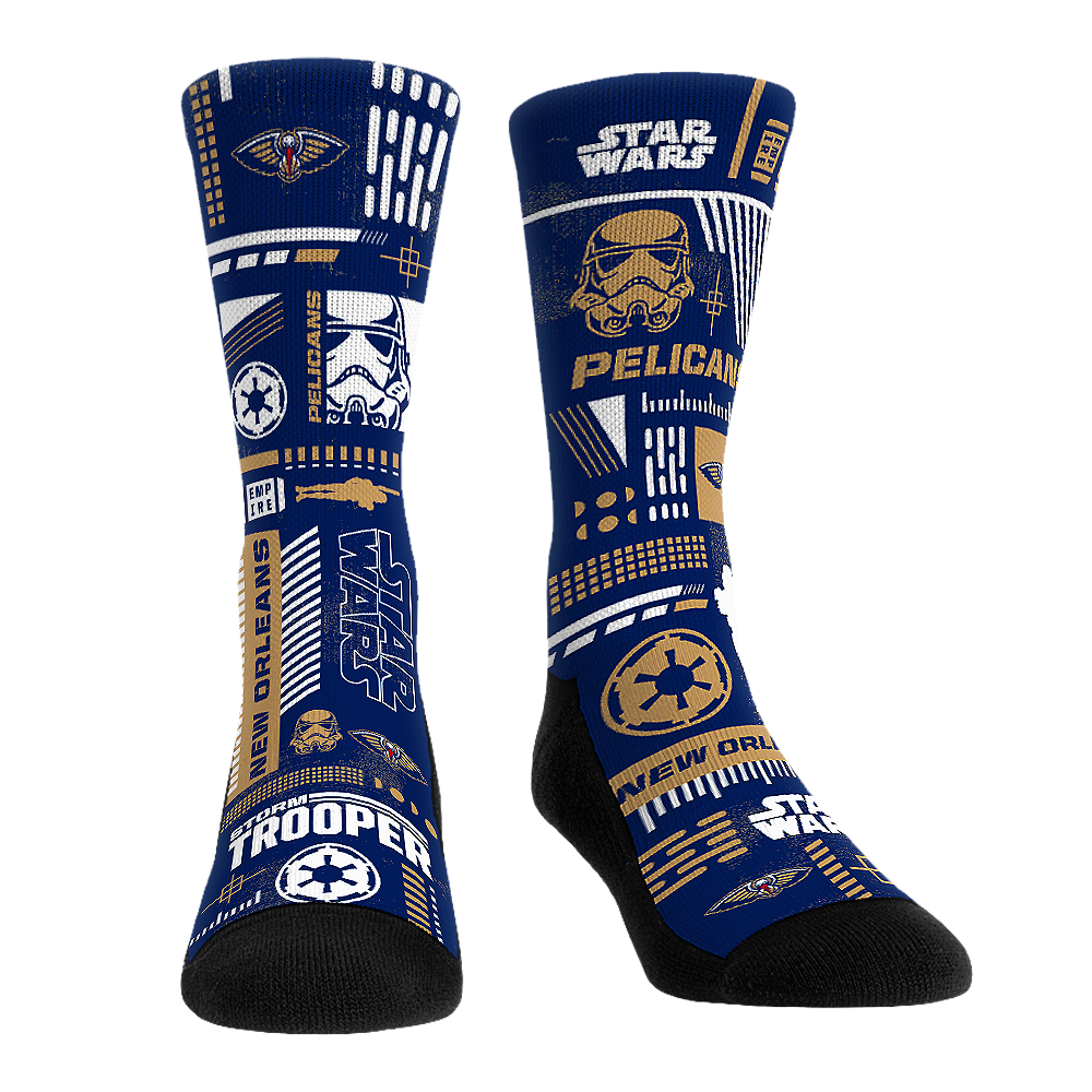 New Orleans Pelicans - Star Wars  - Stormtrooper Pattern | Rock 'Em Socks 1