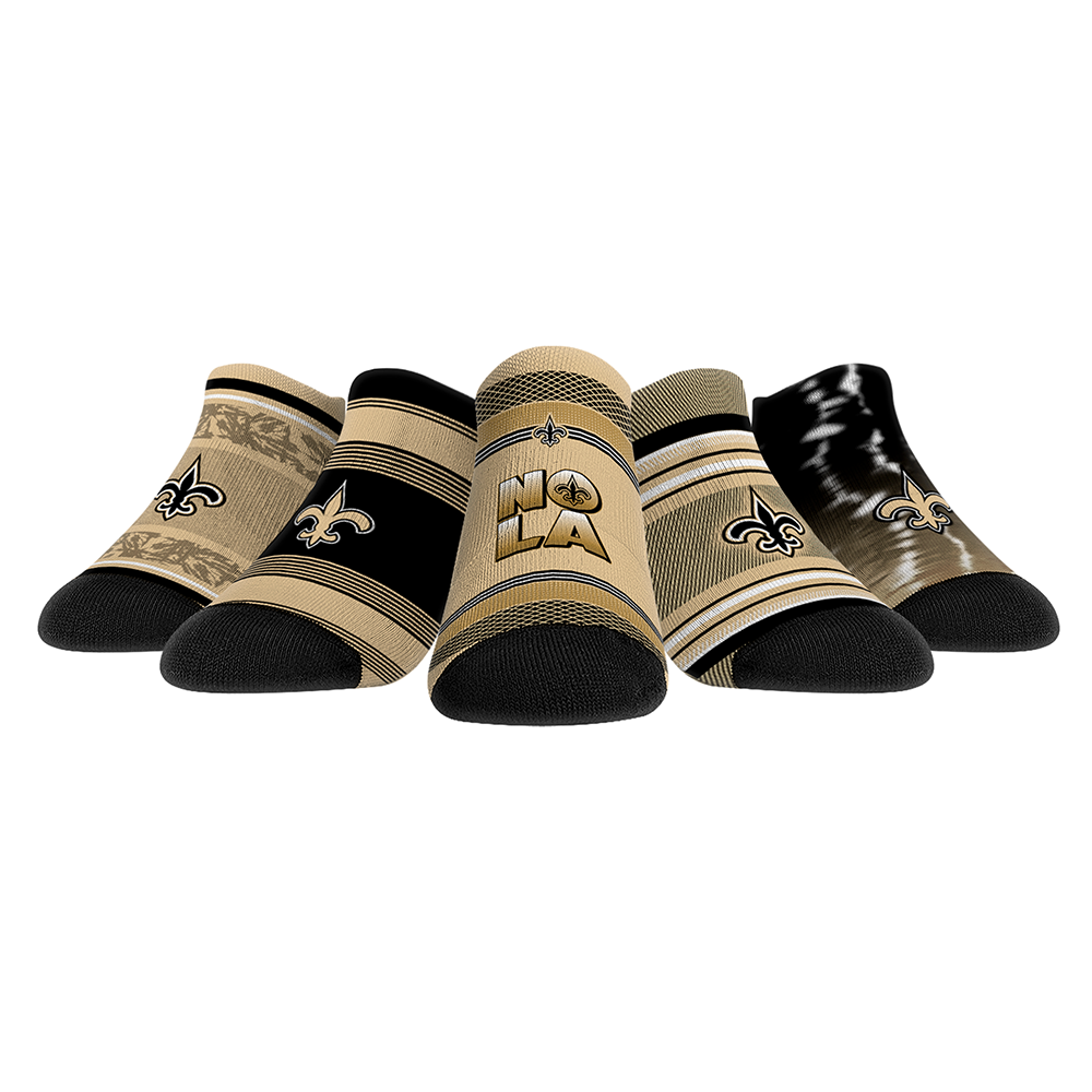 New Orleans Saints - Low Cut  - Super Fan 5-Pack | Rock 'Em Socks 1