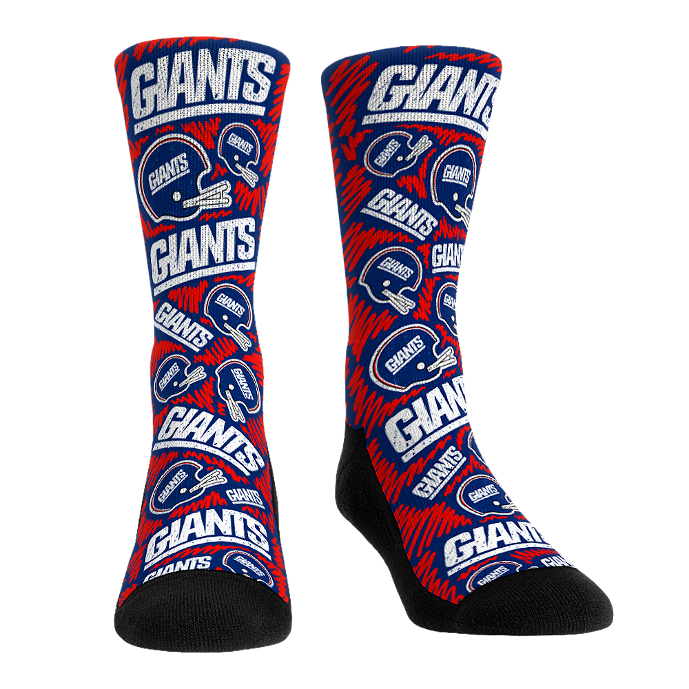 New York Giants - Throwback Logo Sketch | Rock 'Em Socks 1