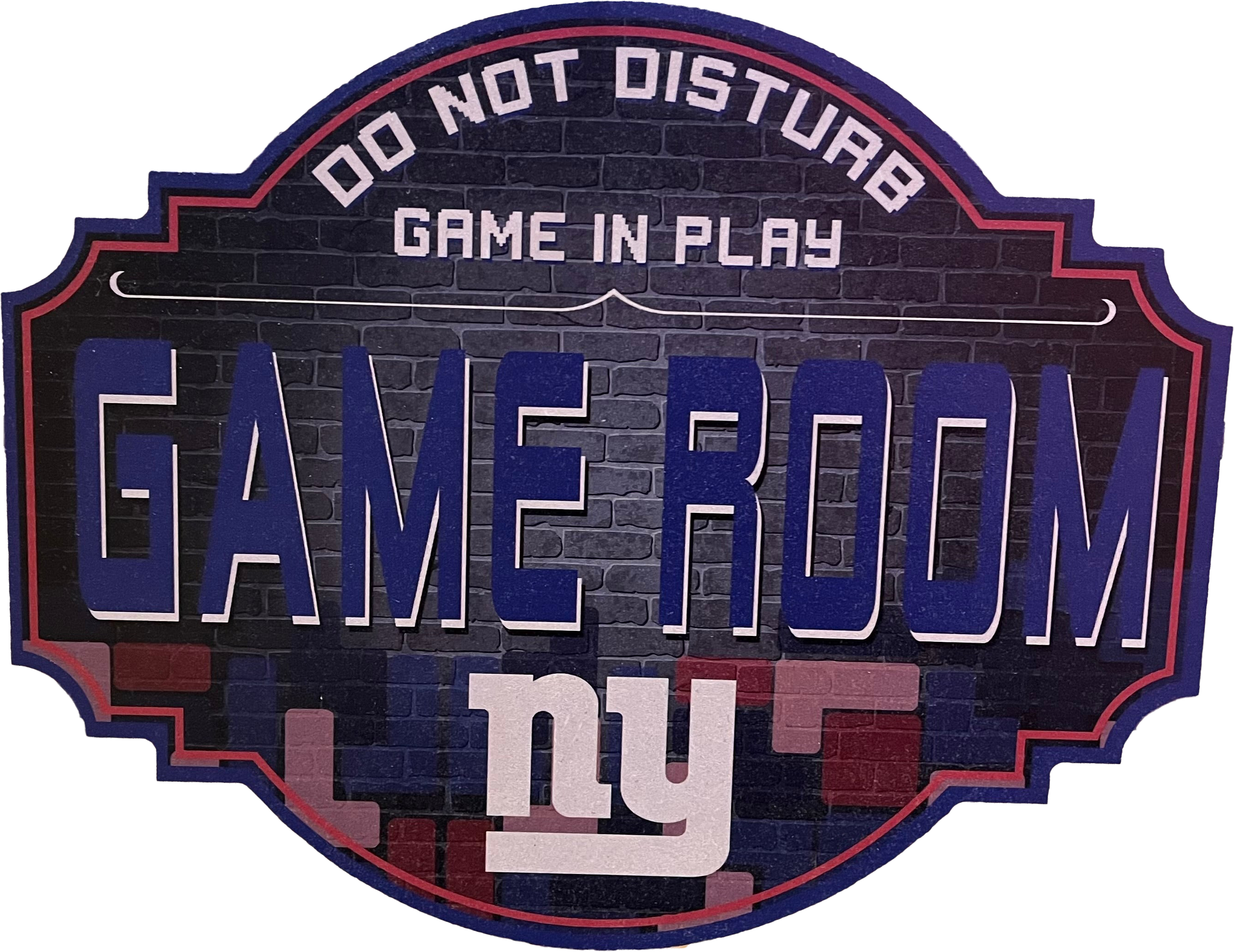 New York Giants 12" Game Room Wood Sign 1