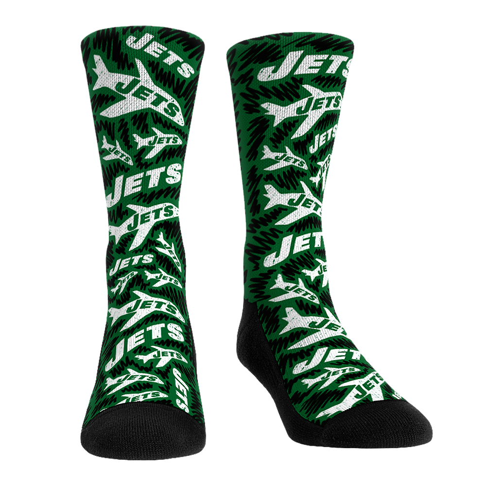 New York Jets - Throwback Logo Sketch | Rock 'Em Socks 1