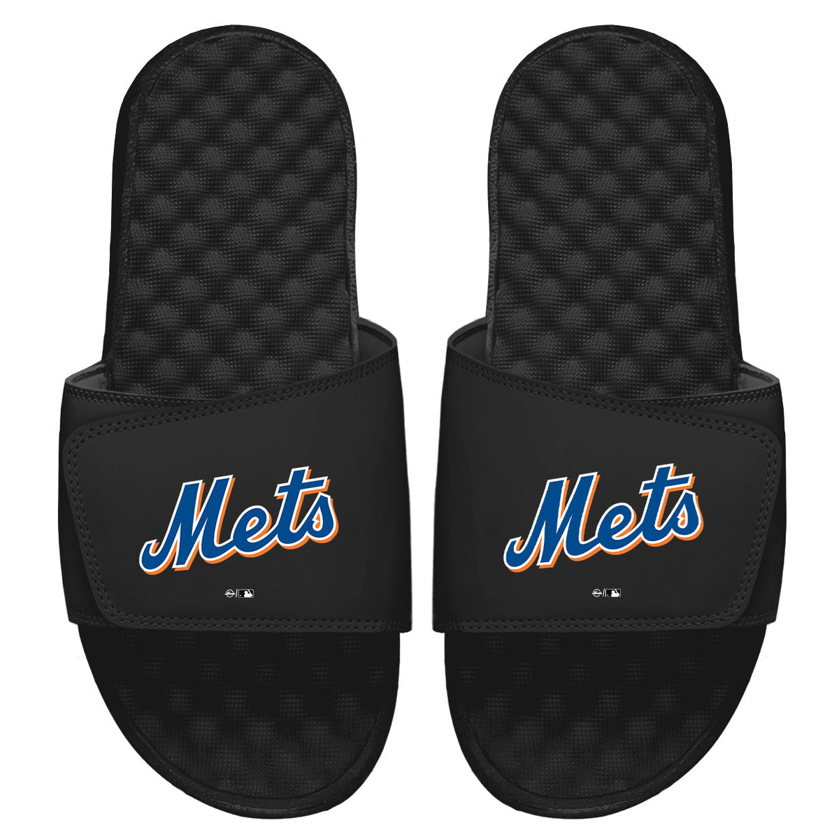New York Mets Wordmark Black Slides 2