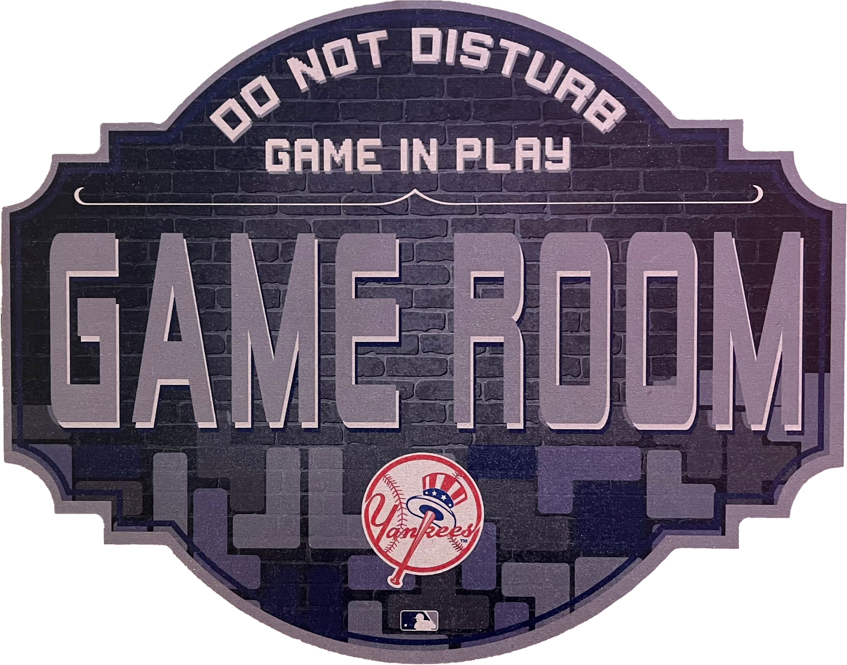 New York Yankees 12" Game Room Wood Sign 1