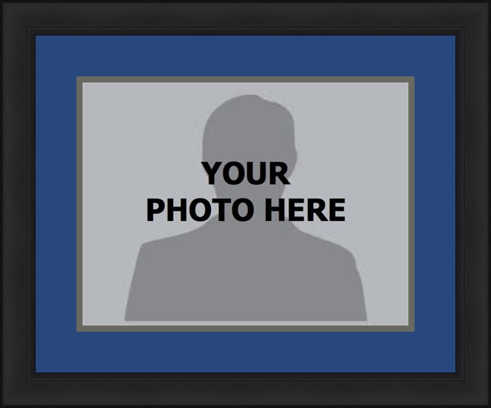 MLB Baseball Photo Picture Frame Kit - Kansas City Royals (Blue Matting, Gray Trim) 1