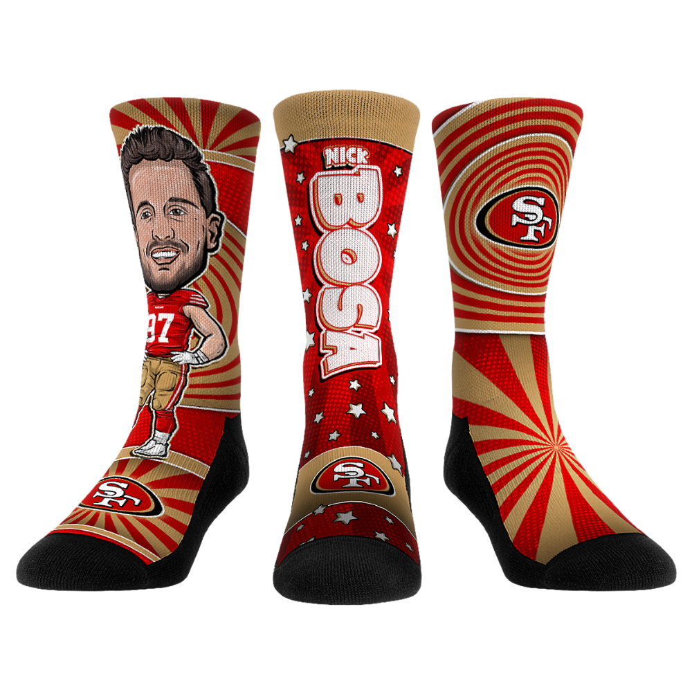Nick Bosa - San Francisco 49ers  - Bobblehead 3-Pack | Rock 'Em Socks 1