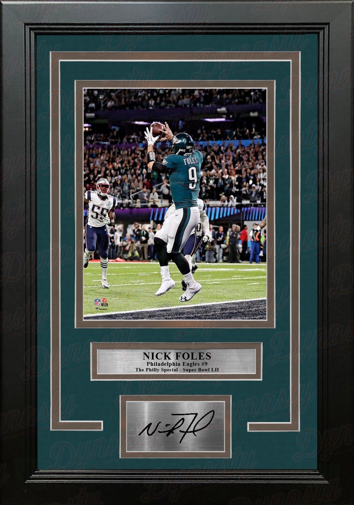 Nick Foles Philadelphia Eagles Philly Special TD Catch 8x10 Framed Photo with Engraved Autograph 1