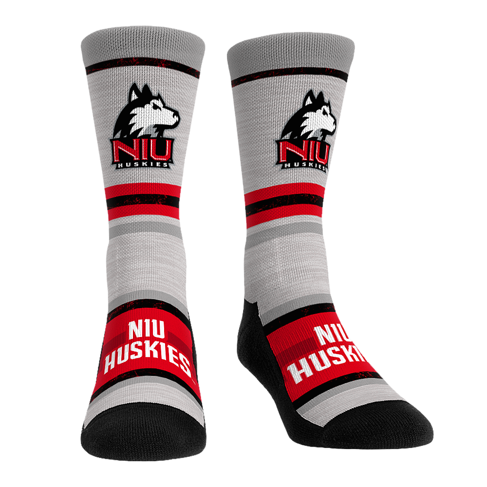 Northern Illinois Huskies - Cool Grey Block | Rock 'Em Socks
