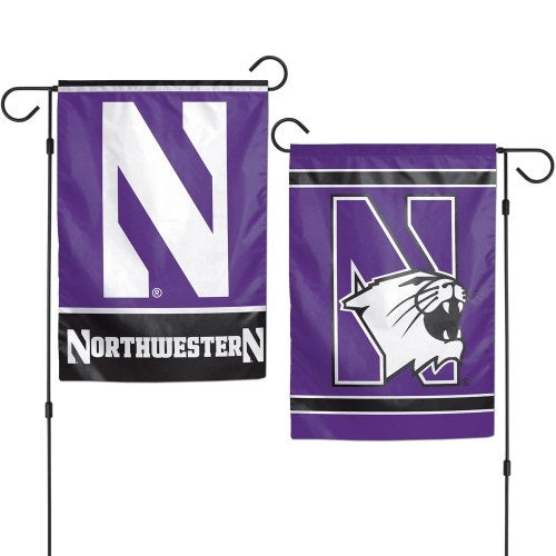 Northwestern Wildcats Garden Flag 2 Sided Logo