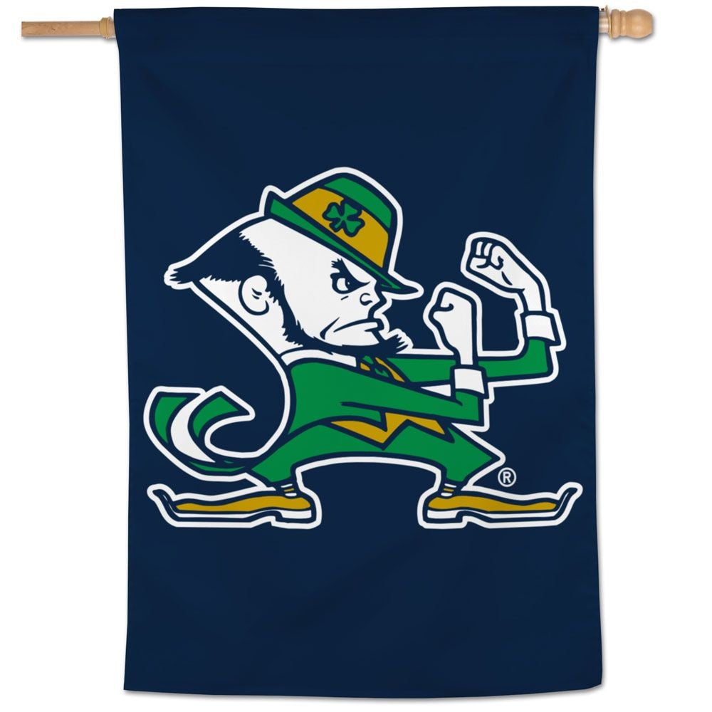 Notre Dame Banner Leprechaun Blue House Flag 3