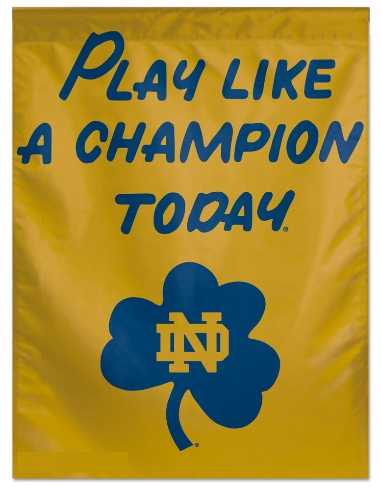 Notre Dame Banner Play Like A Champion 2 Sided