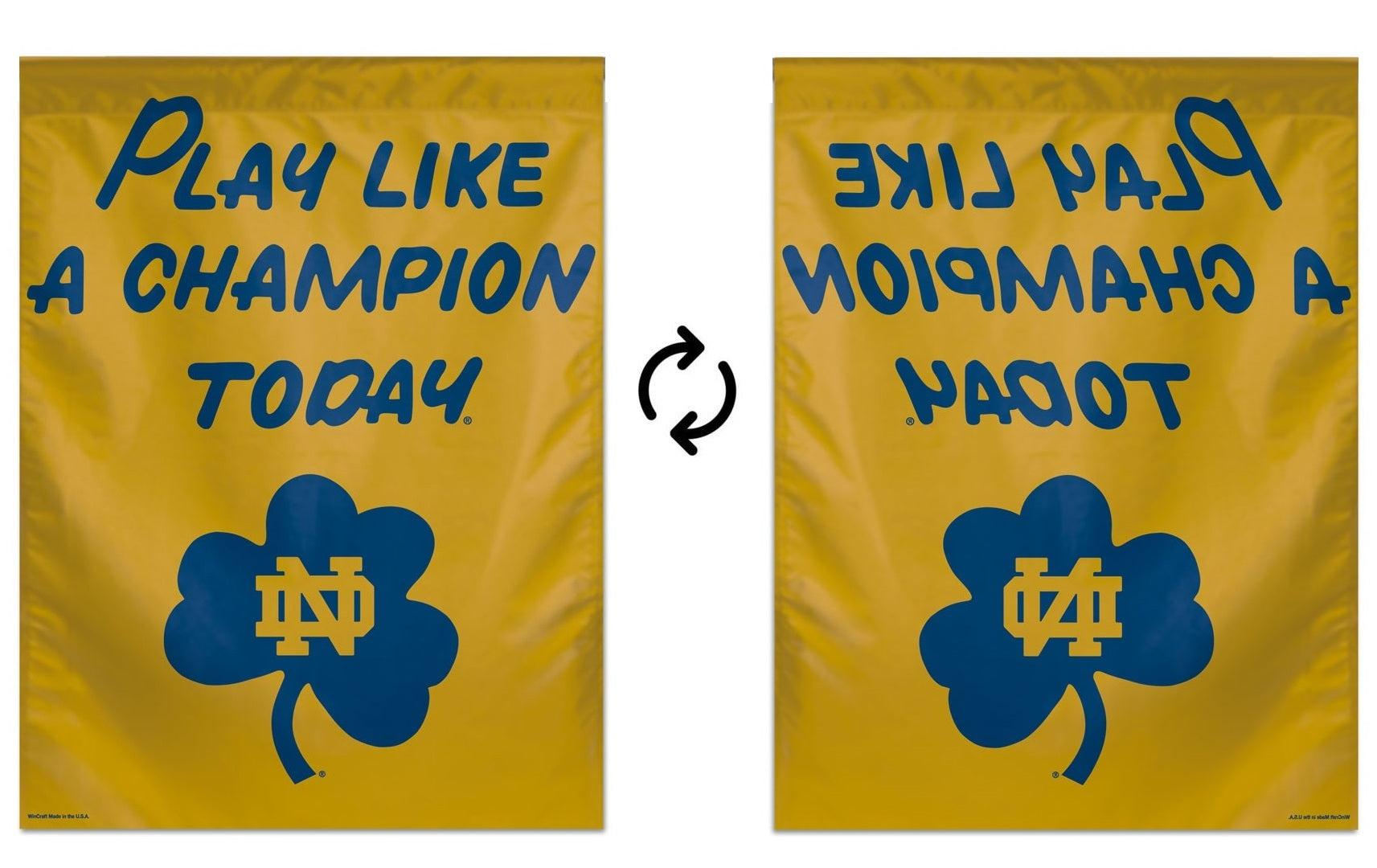 Notre Dame Banner Play Like A Champion Today House Flag