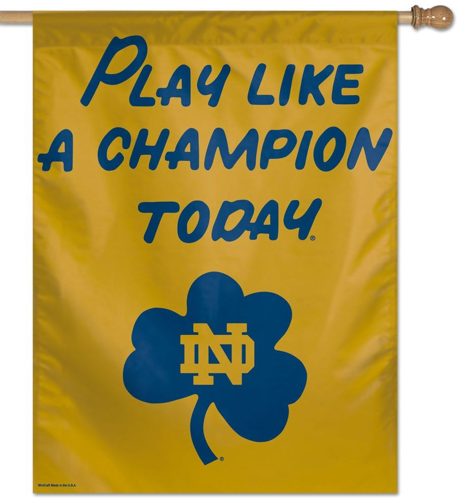 Notre Dame Banner Play Like A Champion Today House Flag