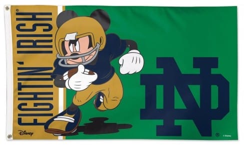 Notre Dame Fighting Mickey Mouse 3x5 Flag