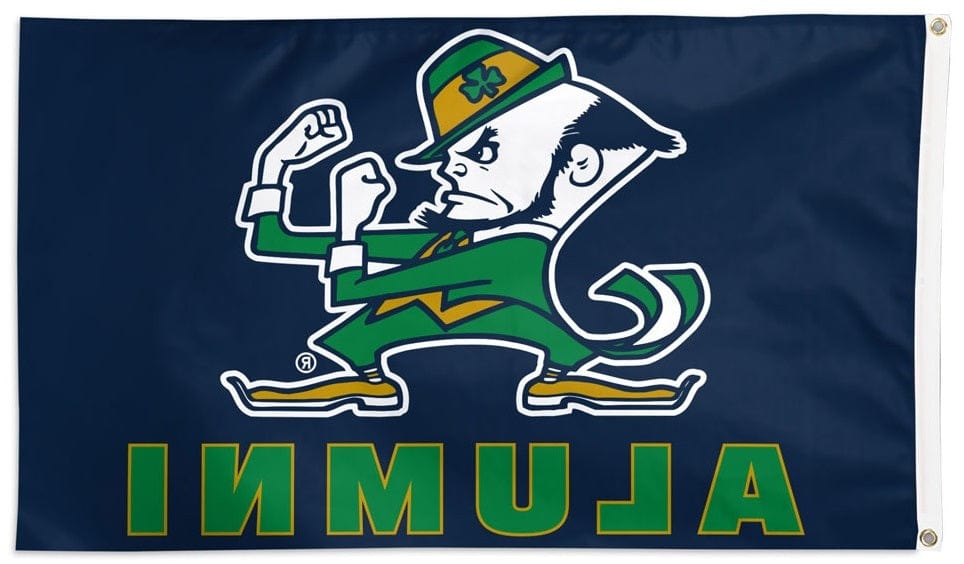 Notre Dame Flag 3x5 Alumni Leprechaun