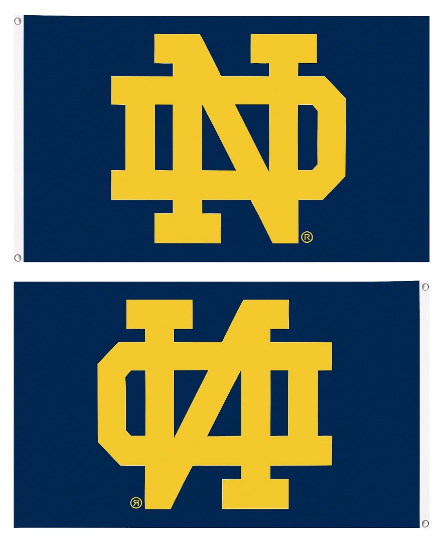 Notre Dame Flag 3x5 Gold Logo