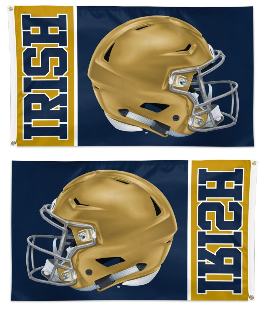 Notre Dame Flag 3x5 Helmet Golden Dome